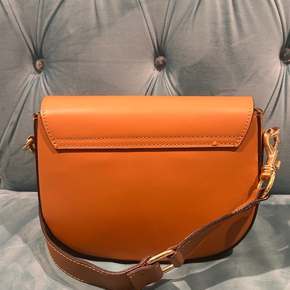 Roberta Rossi Genuine leather Italian Crossbody bag Purse Tan color - Picture 10 of 10